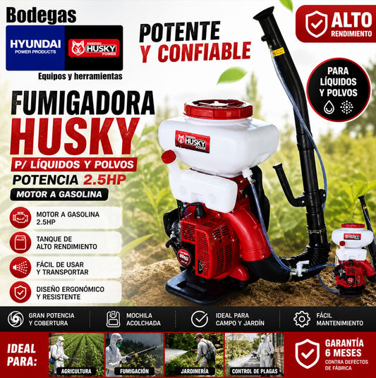 Fumigadora Tipo mochila husky P/liquidos y polvos 14 Litros -hkf1400 Color Rojo