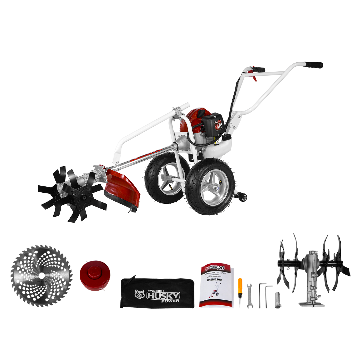 Desbrozadora Desmalezadora Segadora Multifuncional 2 Tiempos 52cc 2.5Hp Husky HKSM5200