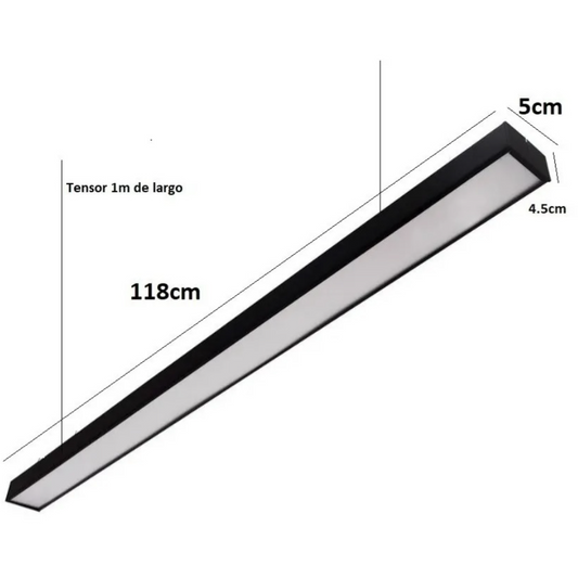 LÁMPARA COLGANTE LED OFICINA MINIMALISTA LED 54W LUZ BLANCA