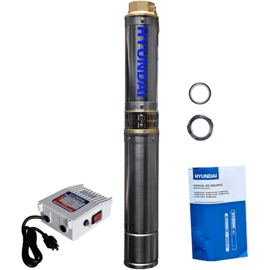 Bomba Sumergible Hyundai Tipo Bala Monofásica para Pozo Profundo 4" 1 HP HYWP1020G