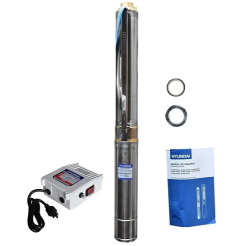 Bomba De Agua Sumergible HYUNDAI 1.5hp, 220v, incluye caja de control
