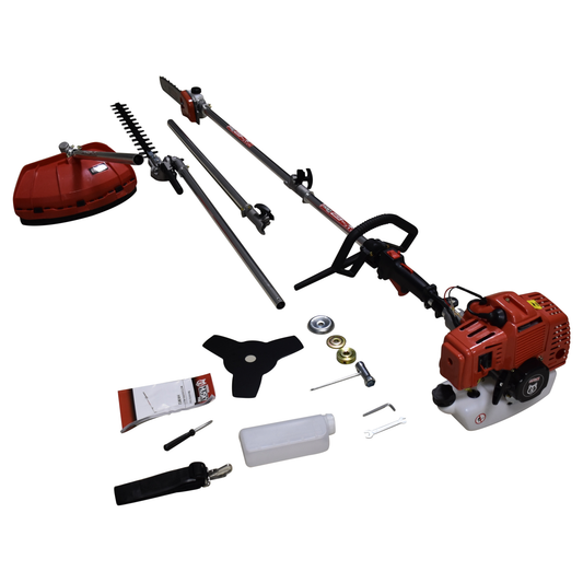 Multifuncional Desmalezadora Motosierra Cortasetos Con Extension 2 Tiempos 52cc 2.5Hp Husky HKM5226E